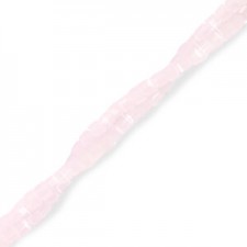 Faceted glass beads Cube 2x2mm Light pink-pearl shine coating